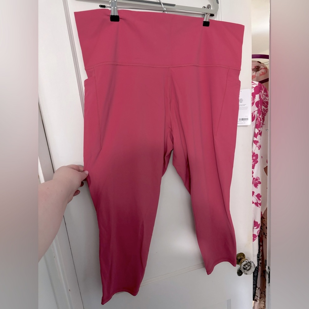 ATHLETA SALUTATION STASH POCKET II 7/8 TIGHT | GRAPEFRUIT PINK | 3X